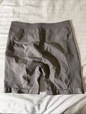 High-Waist Seamless Bike Shorts in Gray